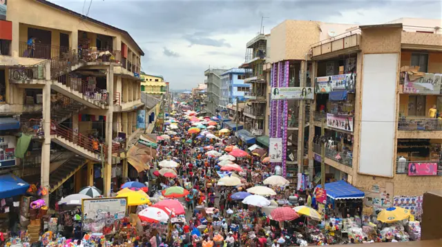 A market in Ghana