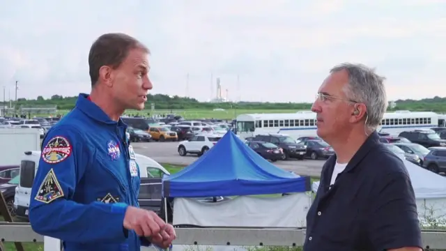 Nasa's Stan Love talks to the BBC's Jonathan Amos at the Kennedy Space Center, Florida