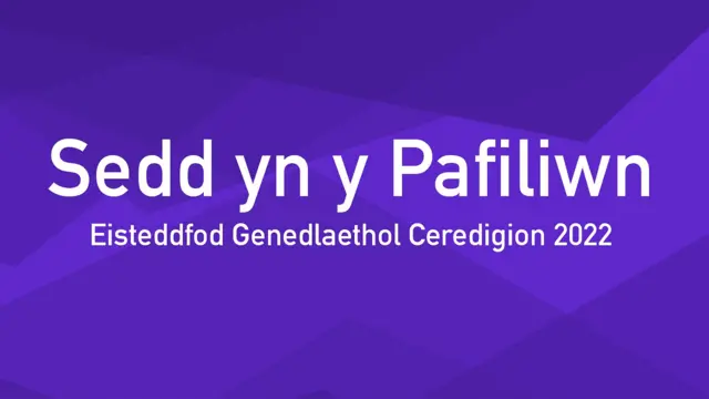 Sedd yn y pafiliwn