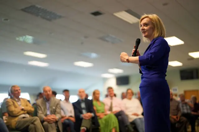 Liz Truss on the campaign trail in Ludlow, Shropshire