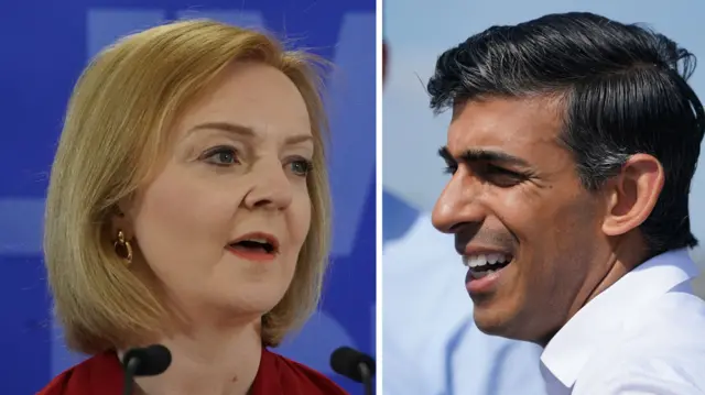 Composite picture of Liz Truss and Rishi Sunak