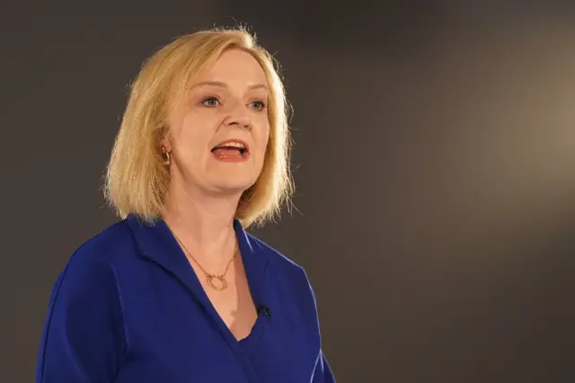 Liz Truss speaks at Wednesday's hustings