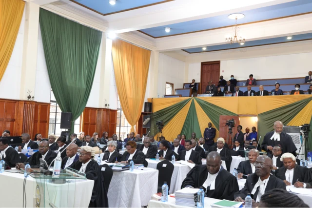 Inside the courtroom