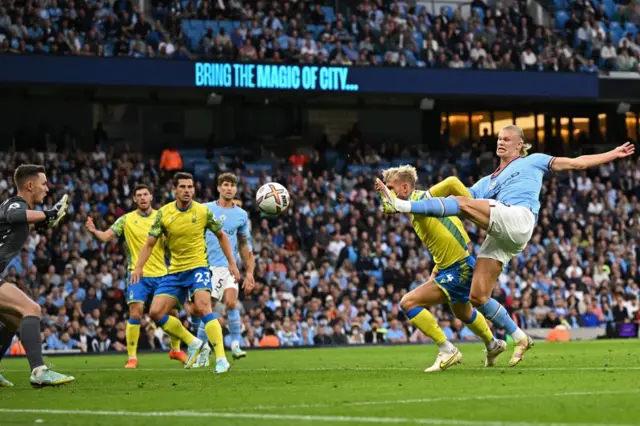 Erling Haaland scores