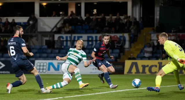 Celtic's Daizen Maeda scores