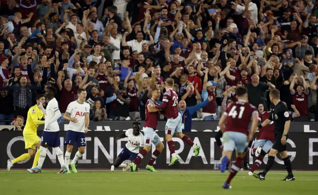 West Ham celebrate scoring