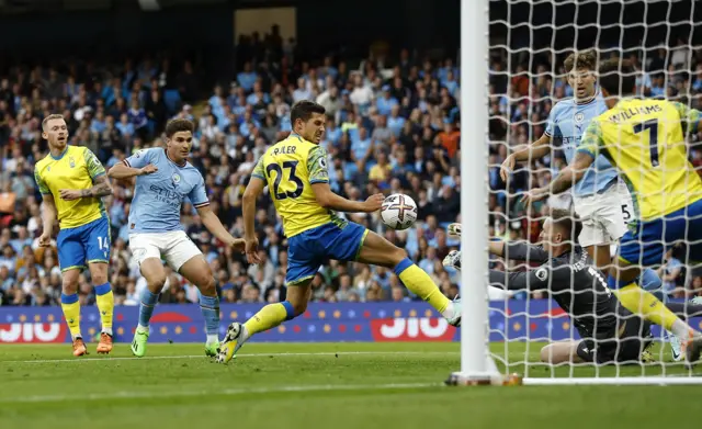 Dean Henderson makes a save