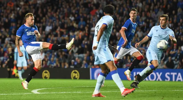 Rangers' Scott Arfield scores against Queen of the South