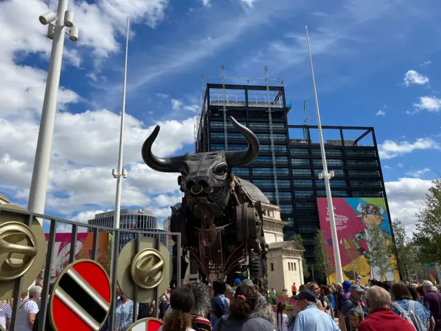 The bull is a huge draw in Birmingham