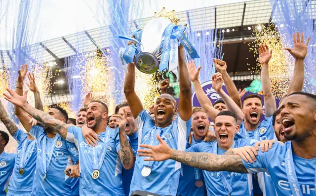 Man City celebrate title