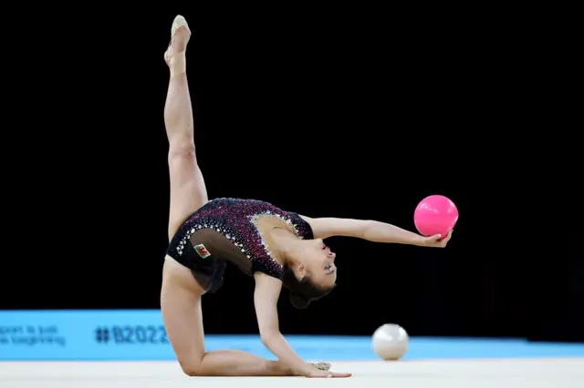 Wales' Elizabeth Popova rhythmic gymnastics Commonwealth Games