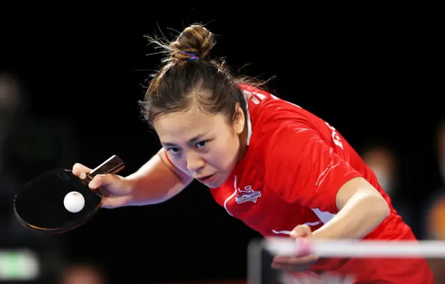 England's Tin tin ho in action in table tennis Commonwealth Games