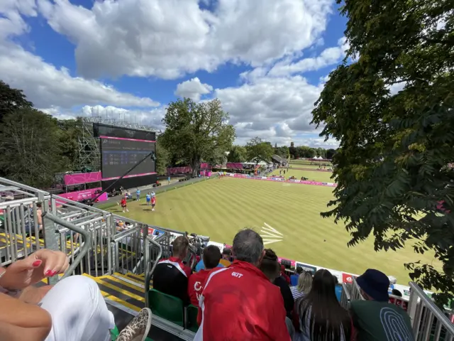 Para mixed pairs B2/B3 gold medal match in the lawn bowls