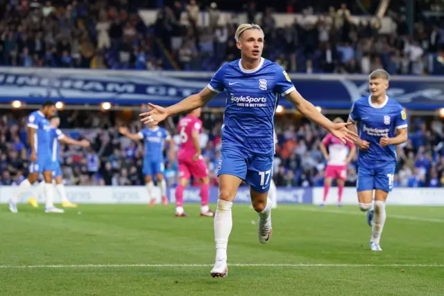 Birmingham celebrate against Huddersfield