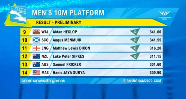 Men's 10m platform preliminary