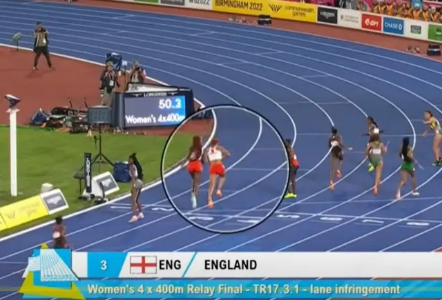 England's 4x400m women