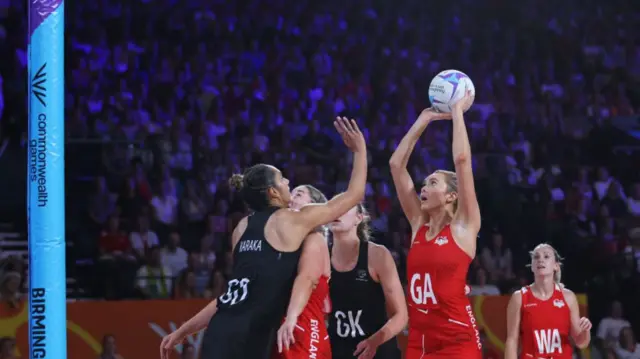 england v New zealand netball comm games