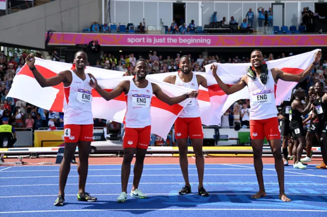 England's men's 4x100m relay team