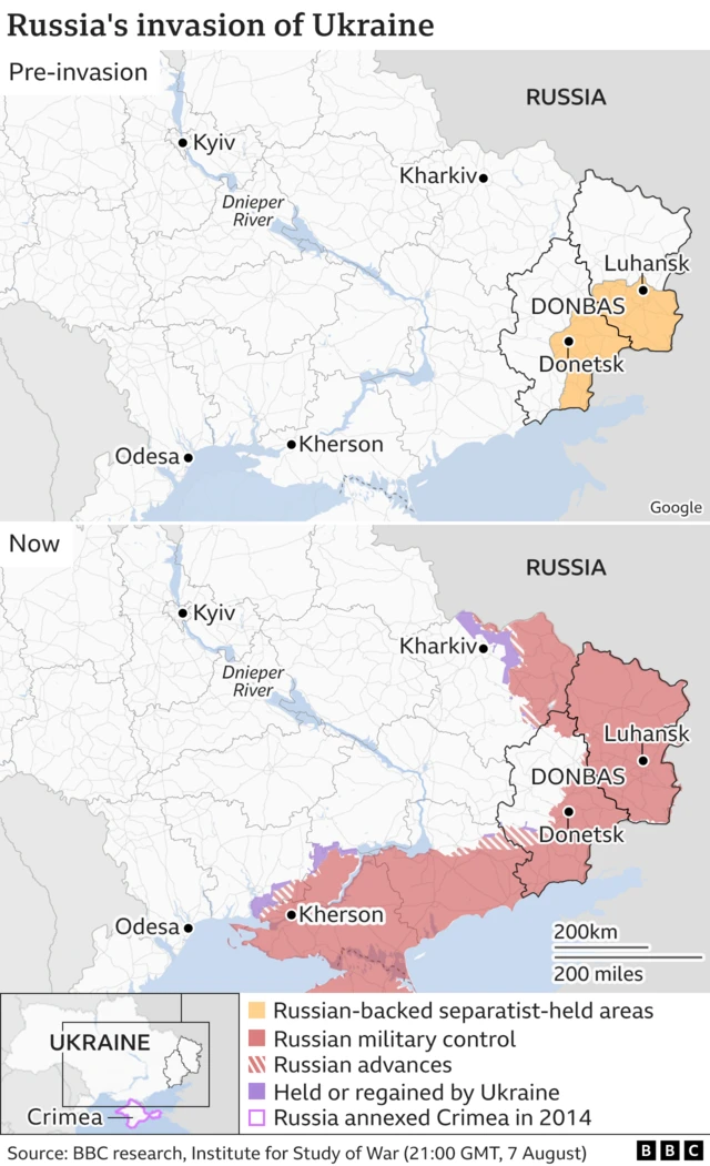 Map of Russia's invasion of Ukraine