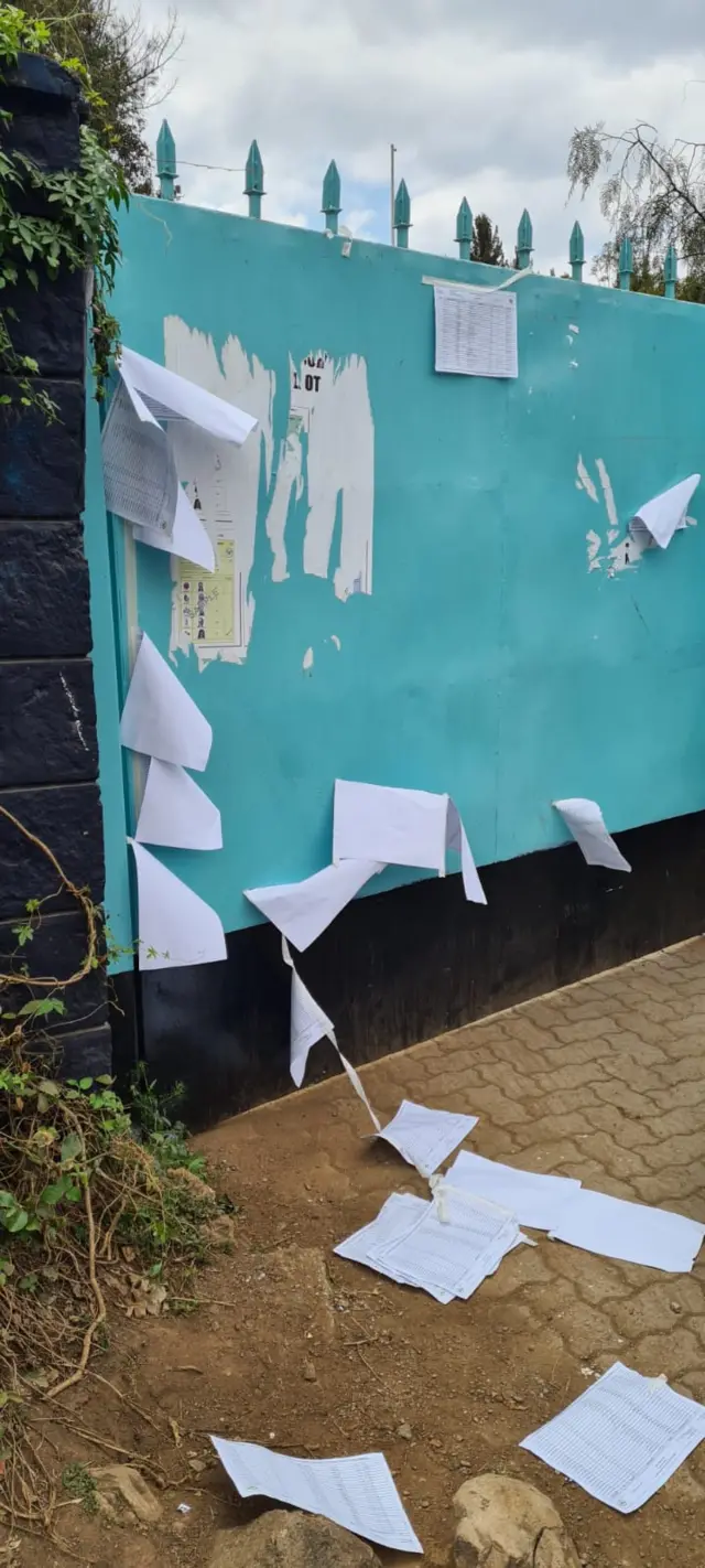 Torn voters list at Milimani school gate
