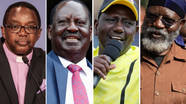 Composite picture of the four presidential candidates