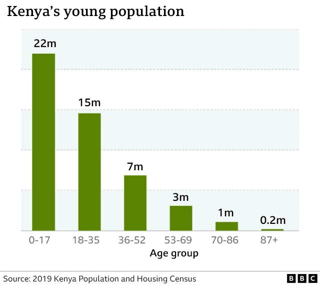 Chart showing demographic breakdown