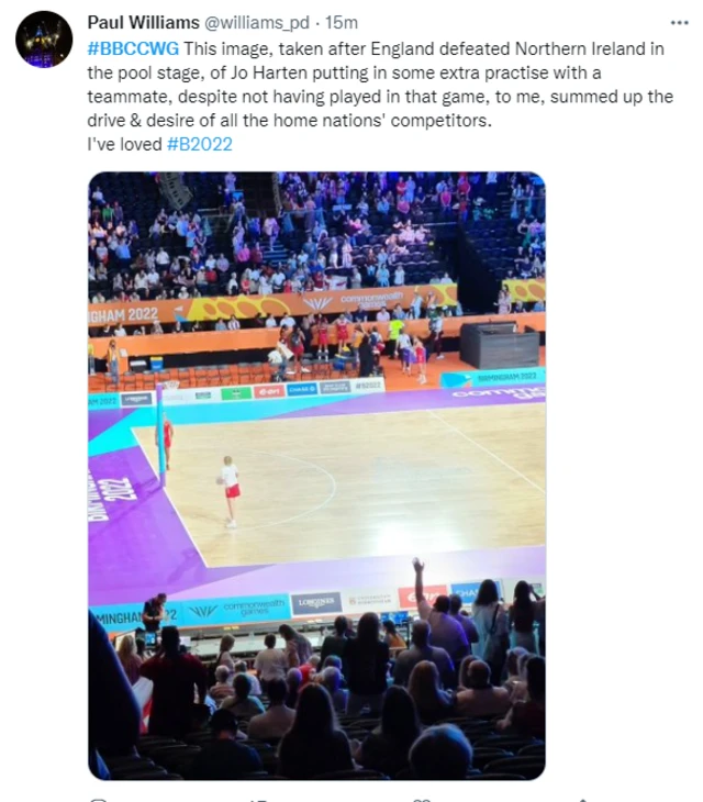 This image, taken after England defeated Northern Ireland in the pool stage, of Jo Harten putting in some extra practise with a teammate, despite not having played in that game, to me, summed up the drive & desire of all the home nations' competitors. I've loved