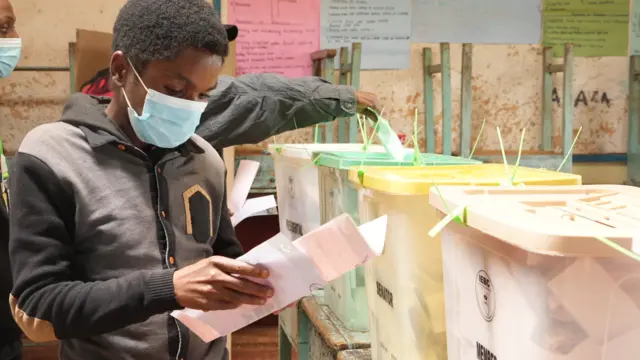 A voter in central Kenya