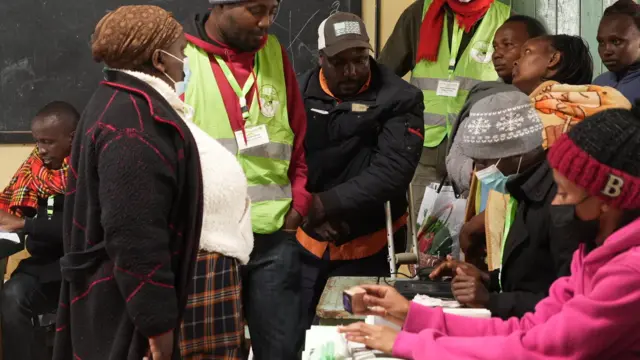 A polling station in Nyeri, Kenya