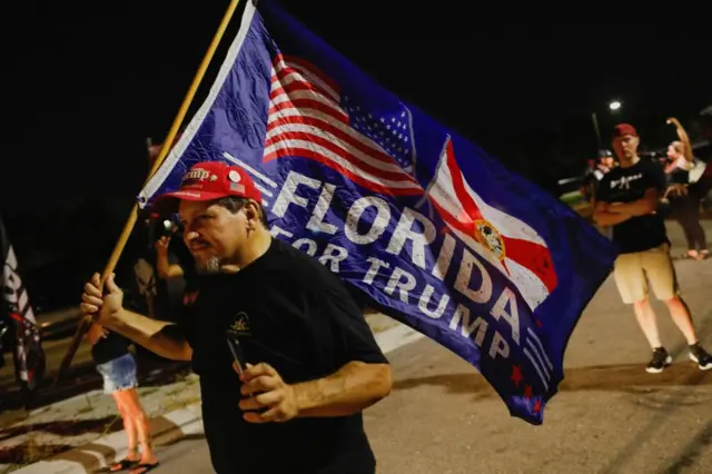 Trump fans gather outside Mar-a-Lago after news of the search was made public