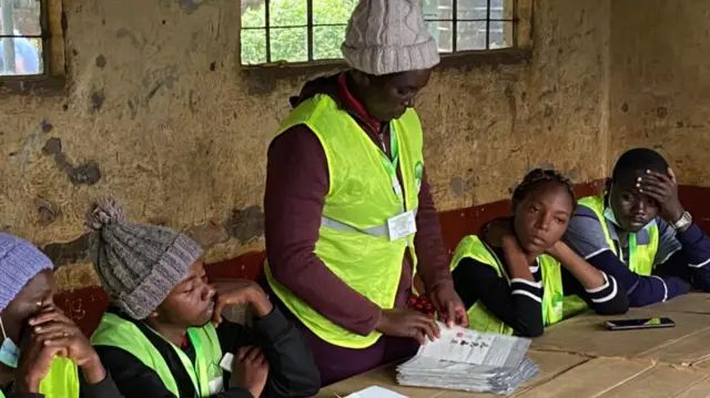 Vote counting in Eldoret, Kenya