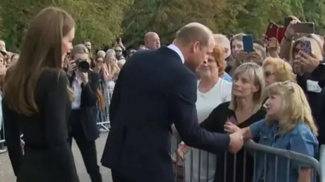 William and Kate greet crowds