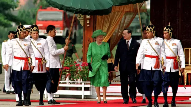 Queen Elizabeth during a visit to Thailand in 1996