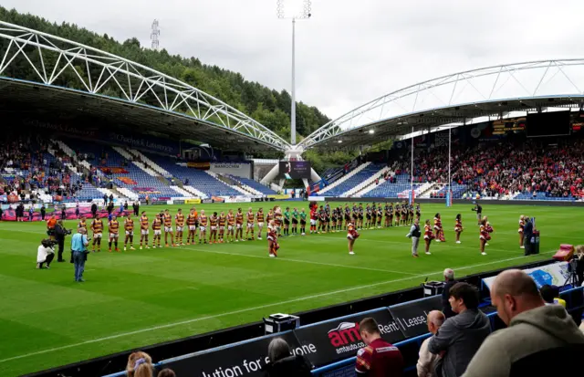 Minute's silence at Huddersfield v Salford