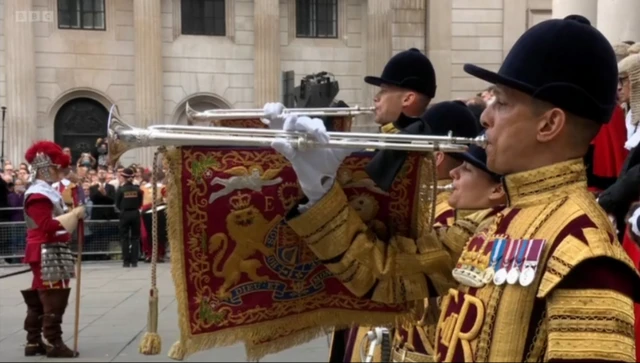 Trumpeters at the Royal Exchange