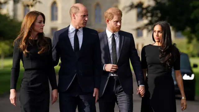 William, Catherine, Harry and Meghan