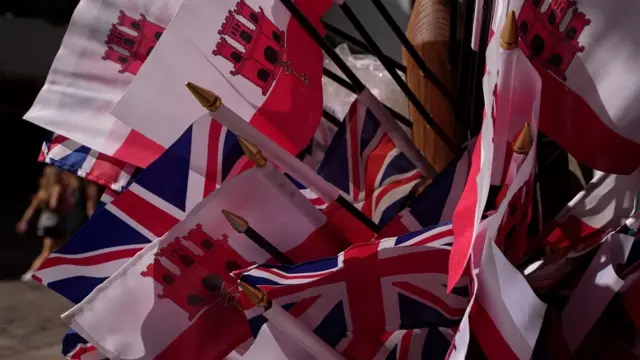 UK and Gibraltarian flags are frequently seen side by side