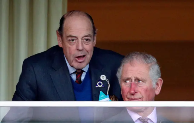 Sir Nicholas Soames with the then-Prince of Wales in 2017