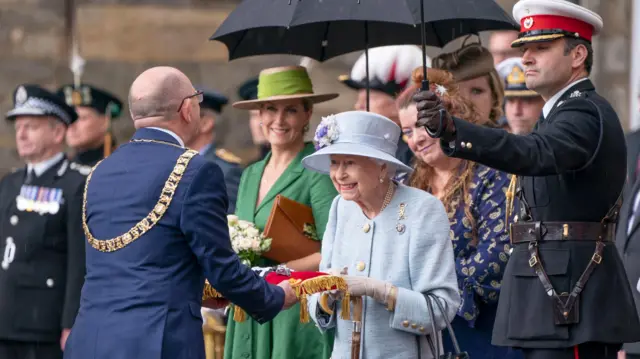 The Queen during the Ceremony of the Keys in Edinburgh last June