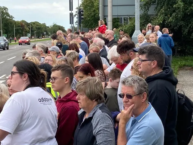 Crowds gathered in Dundee hours before the cortege was scheduled to arrive