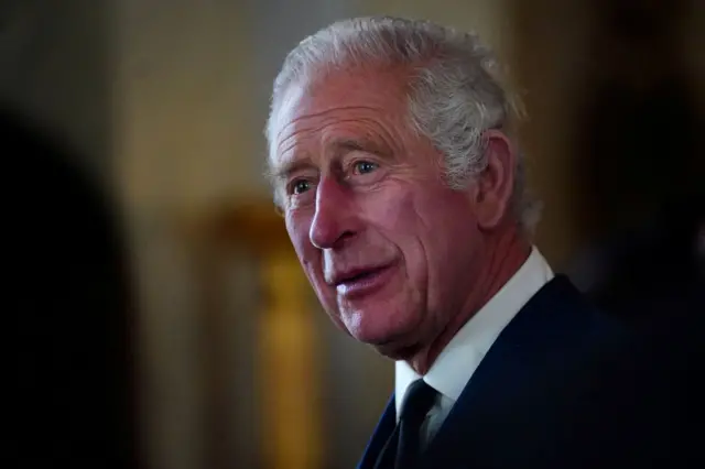 King Charles attends a reception at Buckingham Palace