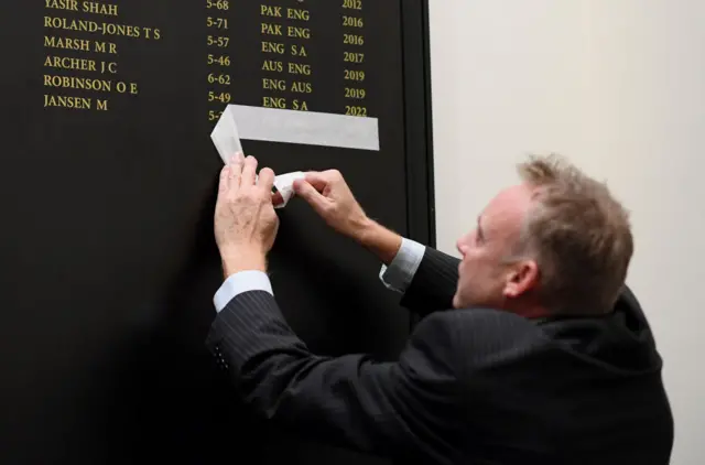 Oval honours board