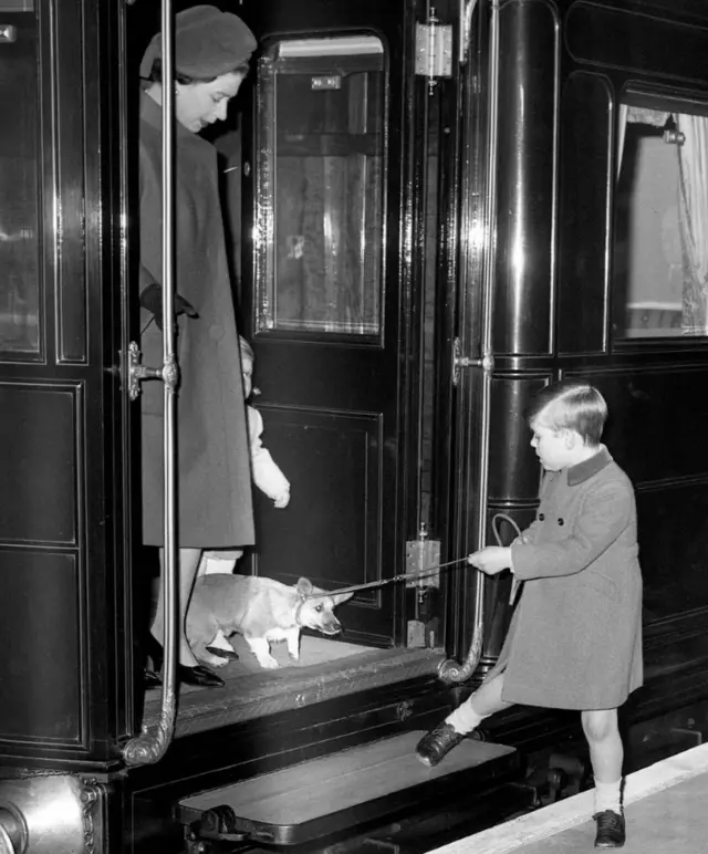 Prince Andrew and the corgis have a lifelong association. (Pictured in 1966)