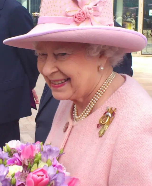 The Queen in Salford in 2012 where she officially opened Media City