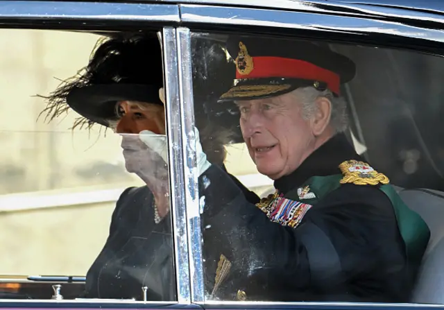 King Charles leaves the cathedral