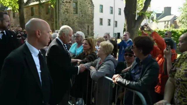 King Charles meeting crowds