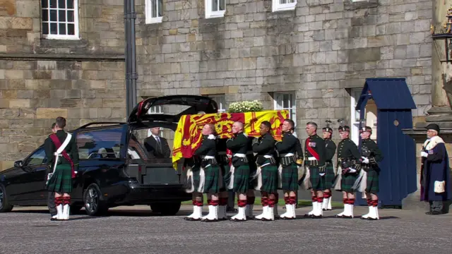 The Queen's coffin