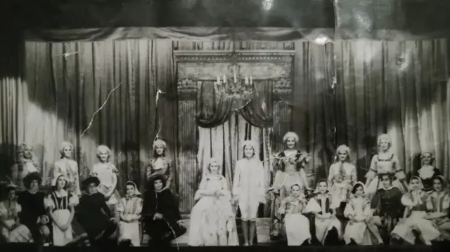 Princess Elizabeth and other pantomime actors