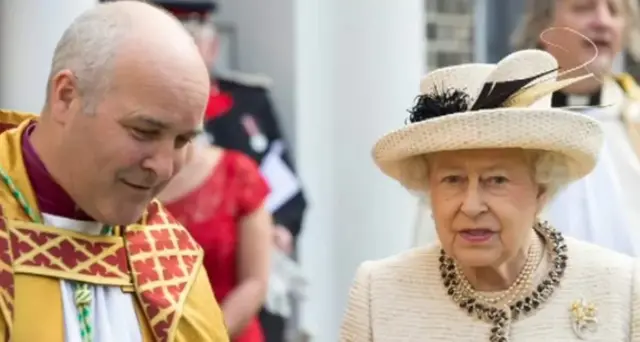 The Archbishop of York with the Queen