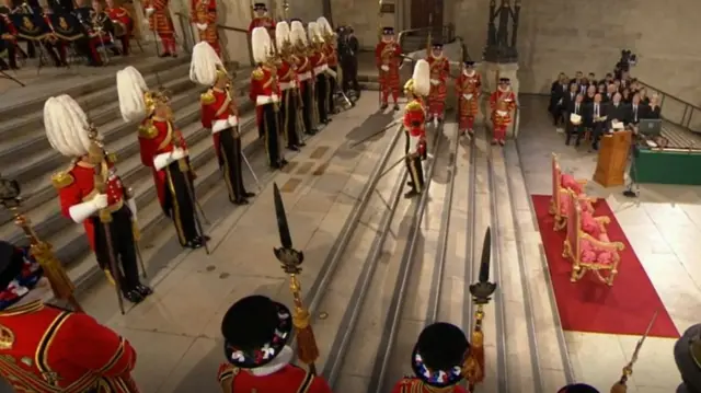 Soldiers in formal uniforms